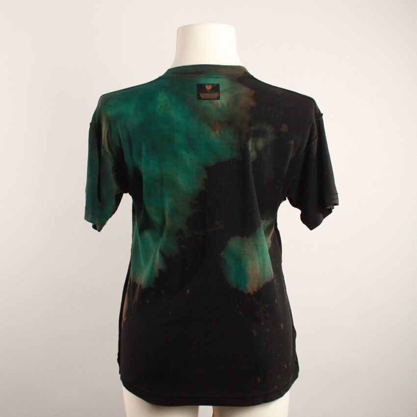 tshirt_schildkröte_rage_2 Upcycling T-Shirt aus Second Hand Merchandise mit Schildkröten Stempeldruck von Künstlerin Maren Daniels