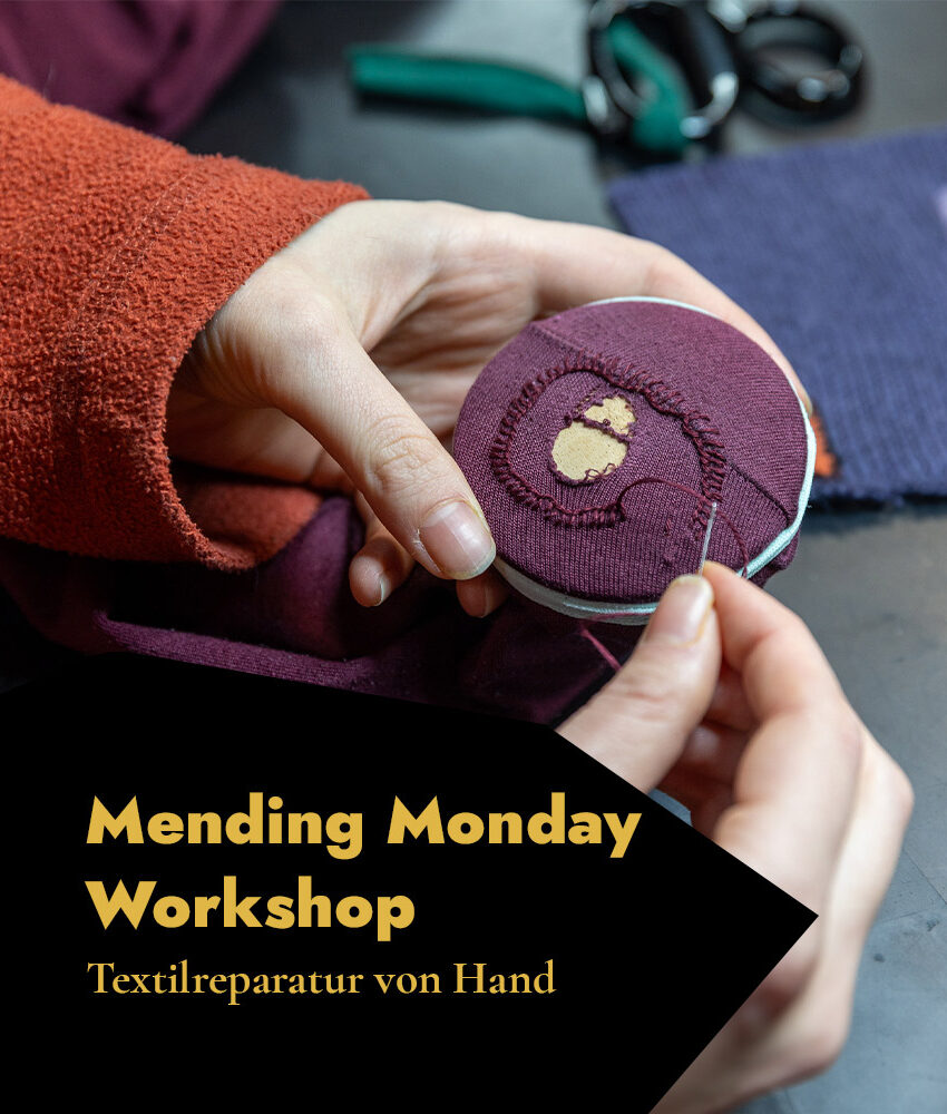 Slow Fashion Workshop für Textilreparatur von Hand