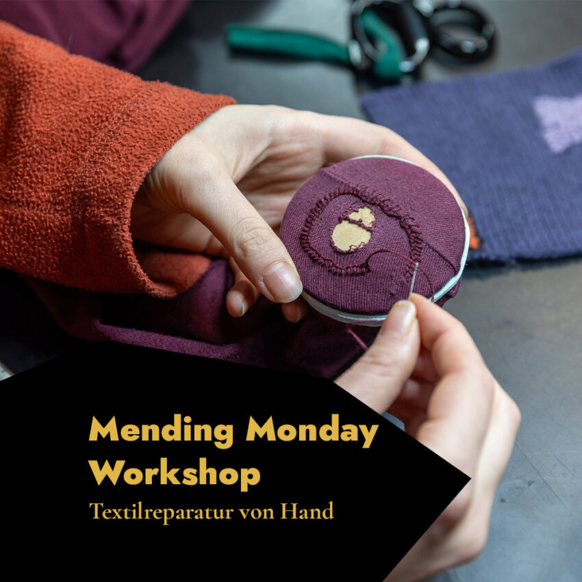 Slow Fashion Workshop für Textilreparatur von Hand