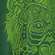 Alextravagant_T-Shirt-Gorilla-hellgruen-gruen_5 Upcycling T-Shirt aus Second Hand Merchandise mit Gorilla Stempeldruck von Künstlerin Maren Daniels