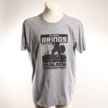 Alextravagant_T-Shirt-Native-coloured-grey melange_1 Upcycling T-Shirt aus Second Hand Merchandise mit Native Stempeldruck von Künstlerin Maren Daniels