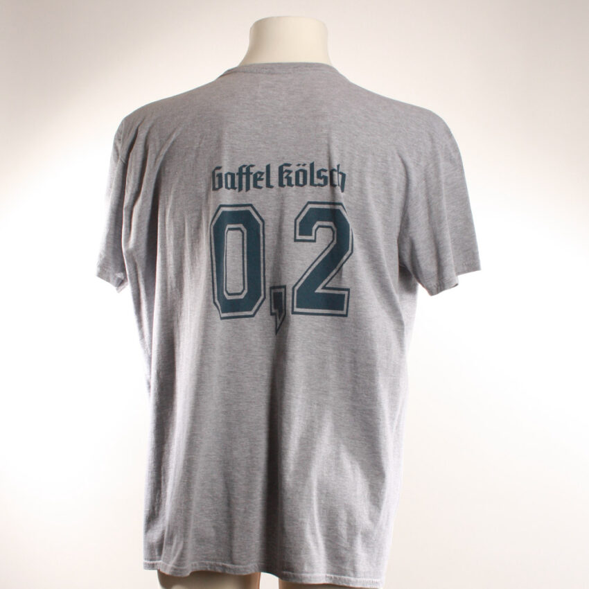 Alextravagant_T-Shirt-Native-coloured-grey melange_2 Upcycling T-Shirt aus Second Hand Merchandise mit Native Stempeldruck von Künstlerin Maren Daniels