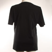 Alextravagant_T-Shirt-Chamaeleon-gruen-weiß-blau-schwarz(Girlie3XL)_3 Upcycling T-Shirt aus Second Hand mit Chamäleon Stempeldruck von Künstlerin Maren Daniels