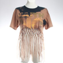 Alextravagant_CropTop-Faith-No_nude-black-(L)_1 Fancy Upcycling Crop Top aus Second-Hand Band Merchandise mit Makramee Technik und Ton-in-Ton Holzperlen