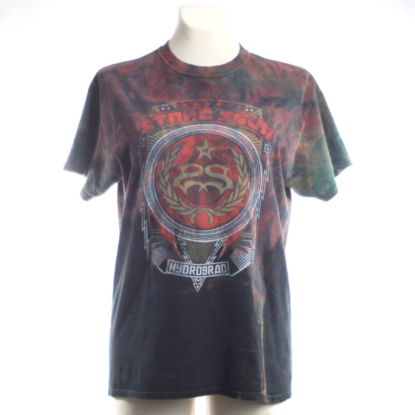 Alextravagant_T-Shirt-Metal-Maus-Simmmon_beere-blau-schwarz-neonpink-(M)_1 Upcycling T-Shirt aus Second Hand Merchandise mit Motiv "Metal Maus" von Künstler Simon Schirmer (Simmmon)