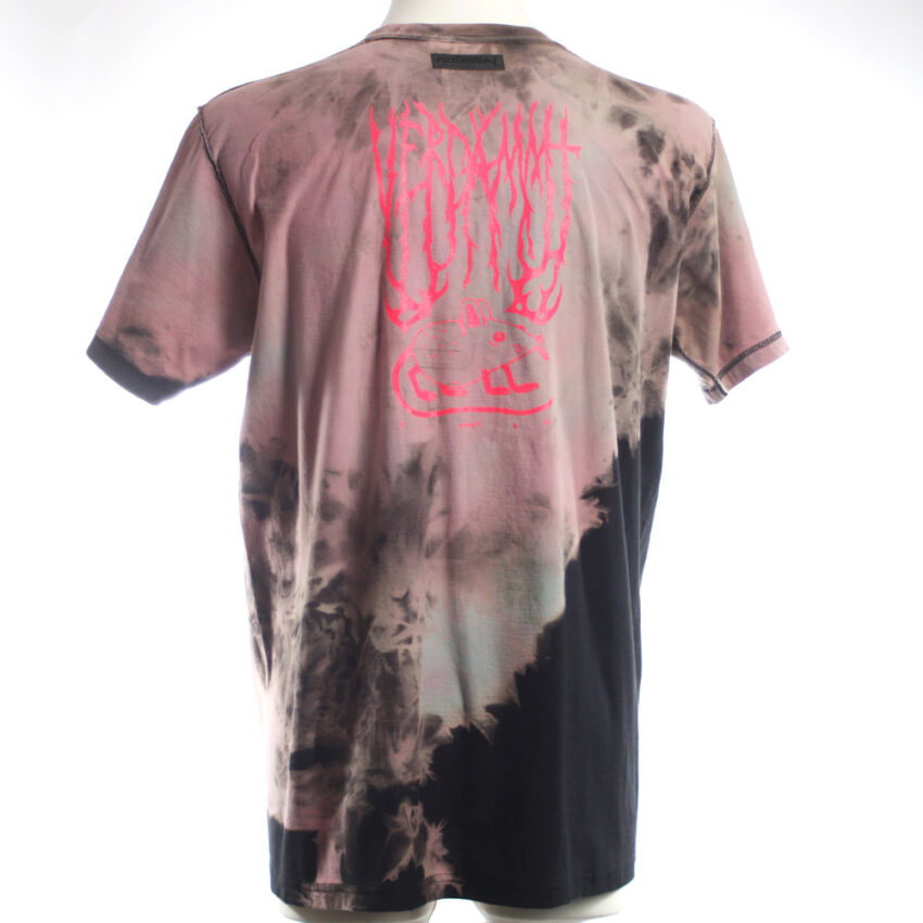 Alextravagant_T-Shirt-Metal-Maus-Simmmon_rosa-hellblau-schwarz-neonpink-(XL)_4 Upcycling T-Shirt aus Second Hand Merchandise mit Motiv "Metal Maus" von Künstler Simon Schirmer (Simmmon)
