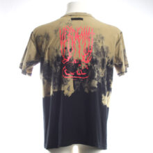 Alextravagant_T-Shirt-Metal-Maus-Simmmon_sand-schwarz-neonpink-(XL)_5 Upcycling T-Shirt aus Second Hand Merchandise mit Motiv "Metal Maus" von Künstler Simon Schirmer (Simmmon)