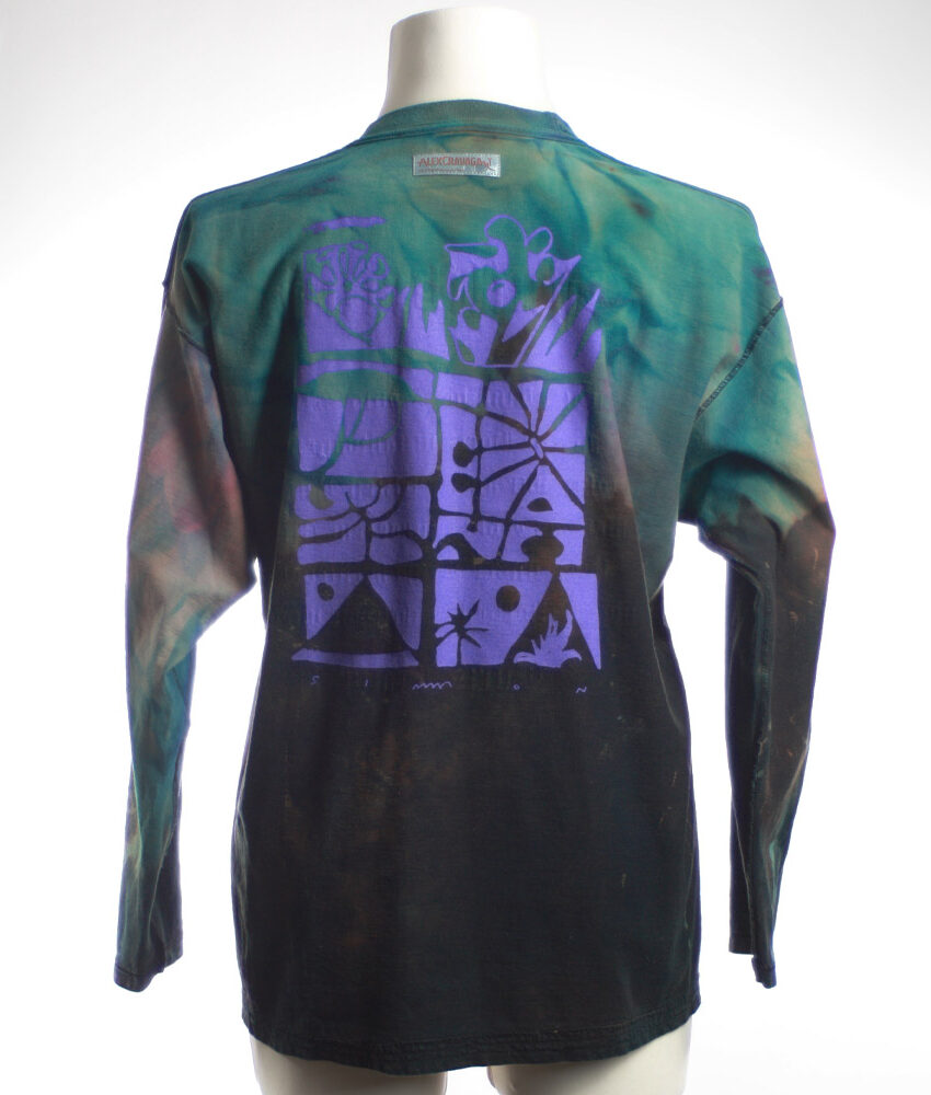 Upcycling Longsleeve aus Second Hand Merchandise mit Motiv "Nimm mich mit" von Künstler und Illustrator Simon Schirmer (Simmmon)