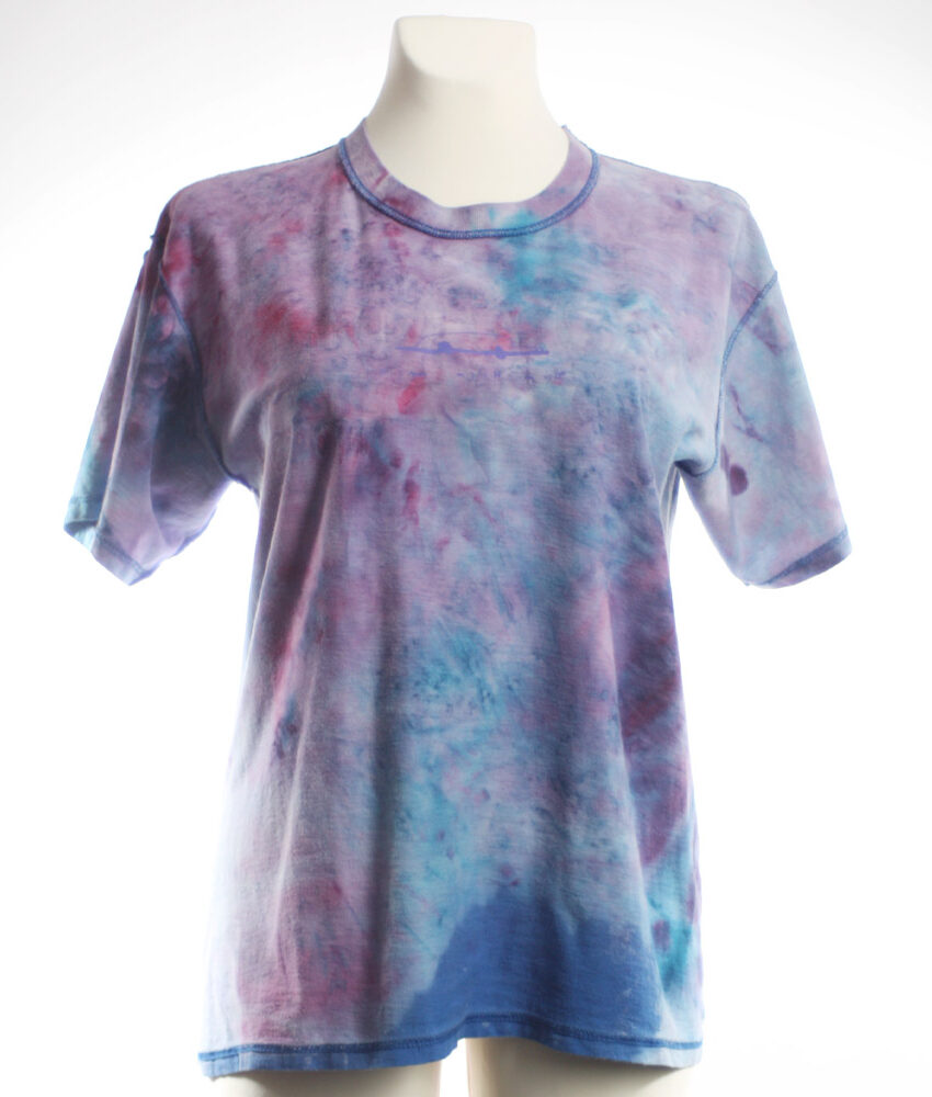 Upcycling T-Shirt aus Second Hand Merchandise mit Motiv "Nimm mich mit" von Künstler und Illustrator Simon Schirmer (Simmmon)