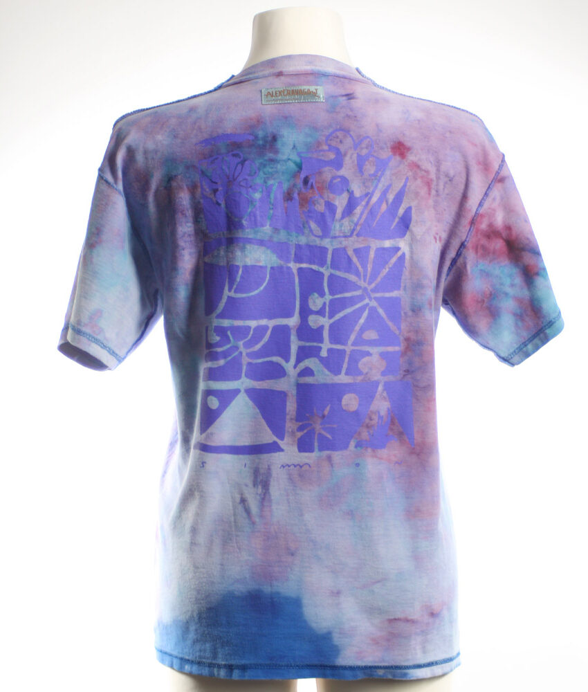 Upcycling T-Shirt aus Second Hand Merchandise mit Motiv "Nimm mich mit" von Künstler und Illustrator Simon Schirmer (Simmmon)