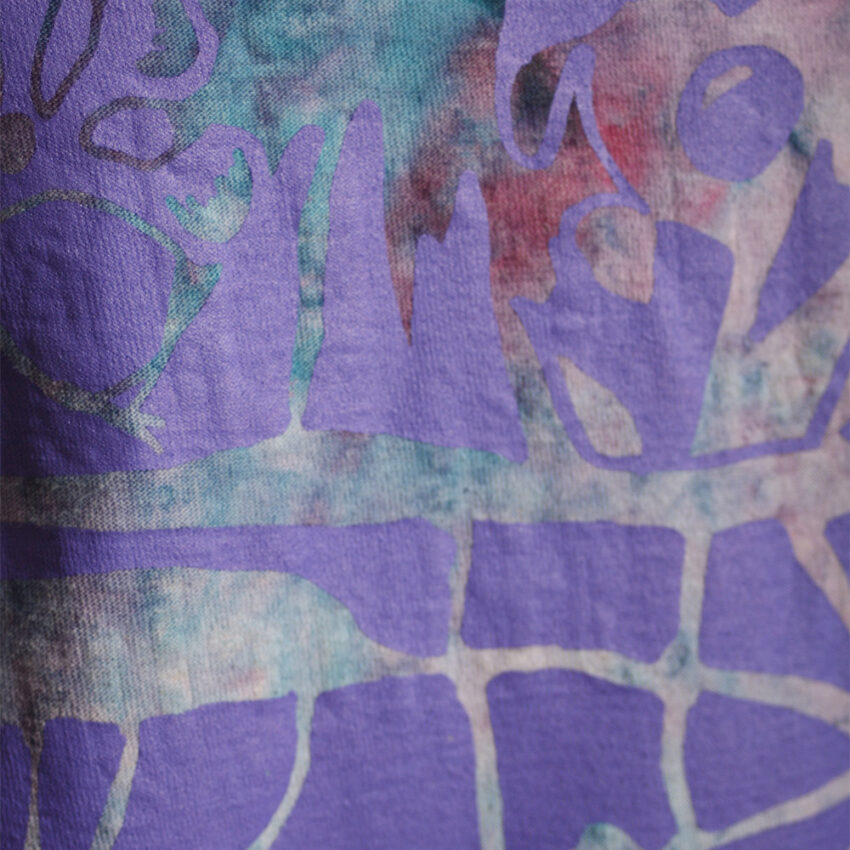 Upcycling T-Shirt aus Second Hand Merchandise mit Motiv "Nimm mich mit" von Künstler und Illustrator Simon Schirmer (Simmmon)