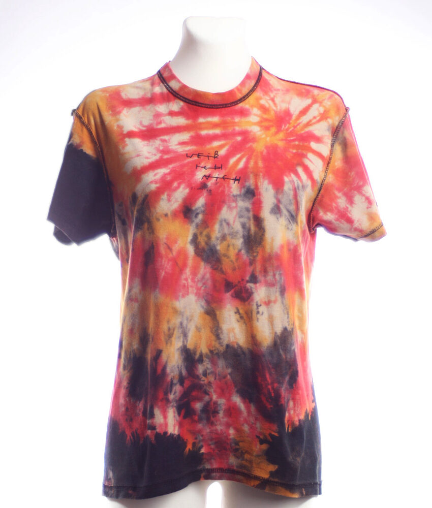 Upcycling T-Shirt aus Second Hand Merchandise mit Motiv "Weiß ich nich" von Künstler und Illustrator Simon Schirmer (Simmmon)