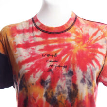 Upcycling T-Shirt aus Second Hand Merchandise mit Motiv "Weiß ich nich" von Künstler und Illustrator Simon Schirmer (Simmmon)