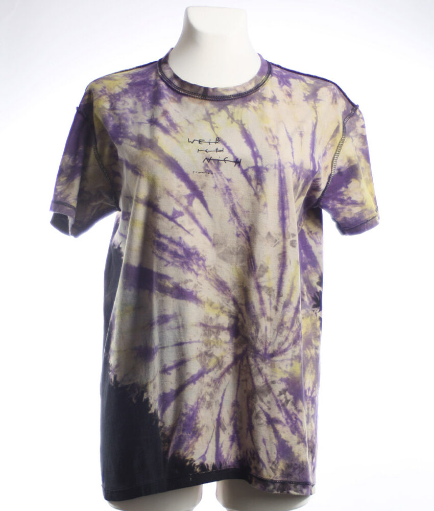 Upcycling T-Shirt aus Second Hand Merchandise mit Motiv "Weiß ich nich" von Künstler und Illustrator Simon Schirmer (Simmmon)