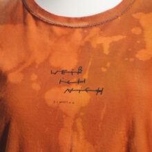 Upcycling T-Shirt aus Second Hand Merchandise mit Motiv "Weiß ich nich" von Künstler und Illustrator Simon Schirmer (Simmmon)