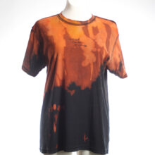 Alextravagant_T-Shirt-Weiss-ich-nich_orange-terra-schwarz-(M)_3 Upcycling T-Shirt aus Second Hand Merchandise mit Motiv "Weiß ich nich" von Künstler und Illustrator Simon Schirmer (Simmmon)