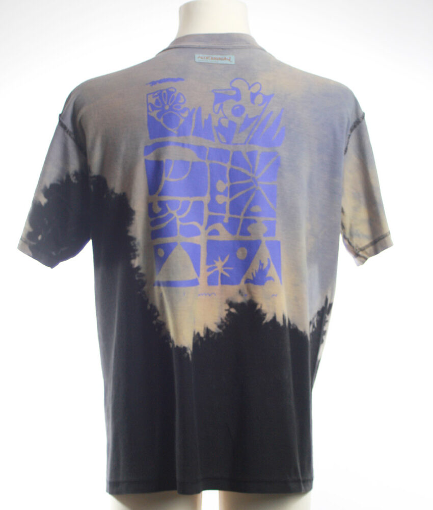 Upcycling T-Shirt aus Second Hand Merchandise mit Motiv "Nimm mich mit" von Künstler und Illustrator Simon Schirmer