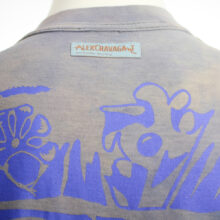 Upcycling T-Shirt aus Second Hand Merchandise mit Motiv "Nimm mich mit" von Künstler und Illustrator Simon Schirmer