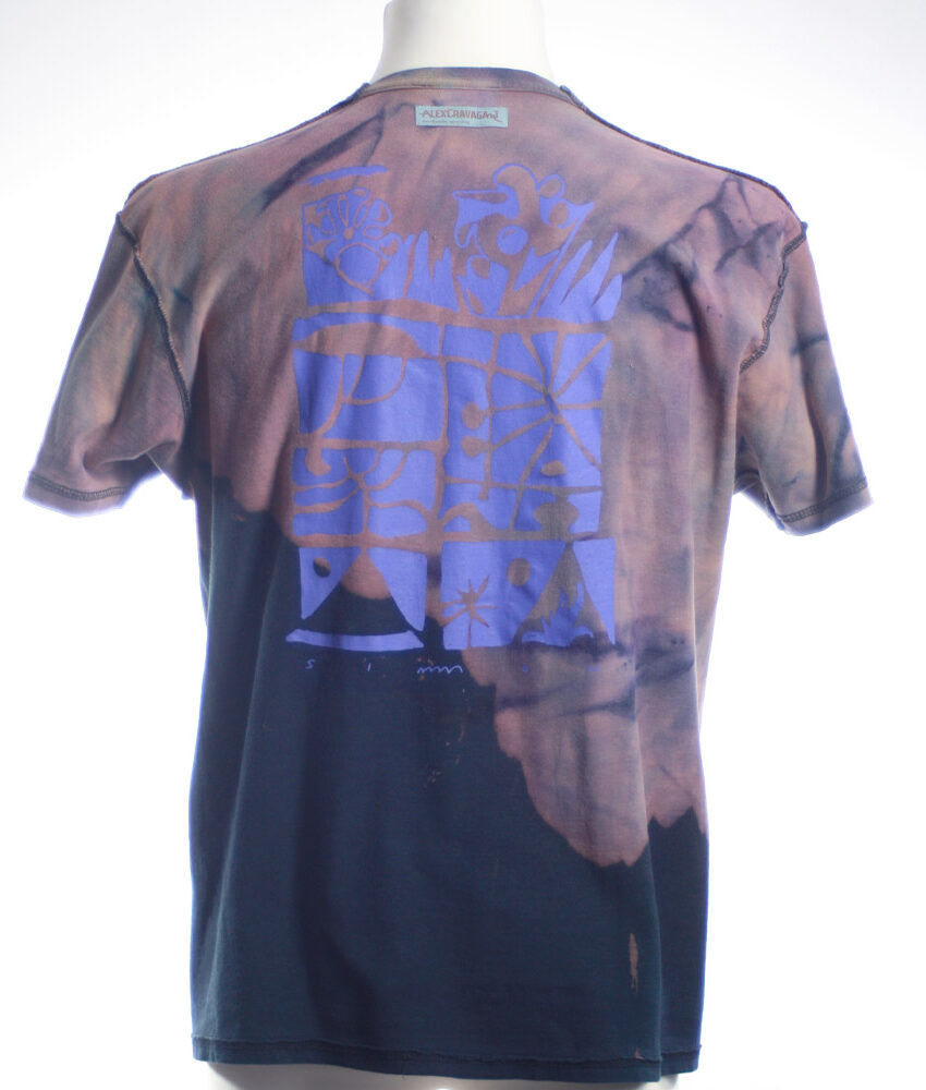 Upcycling T-Shirt aus Second Hand Merchandise mit Motiv "Nimm mich mit" von Künstler und Illustrator Simon Schirmer