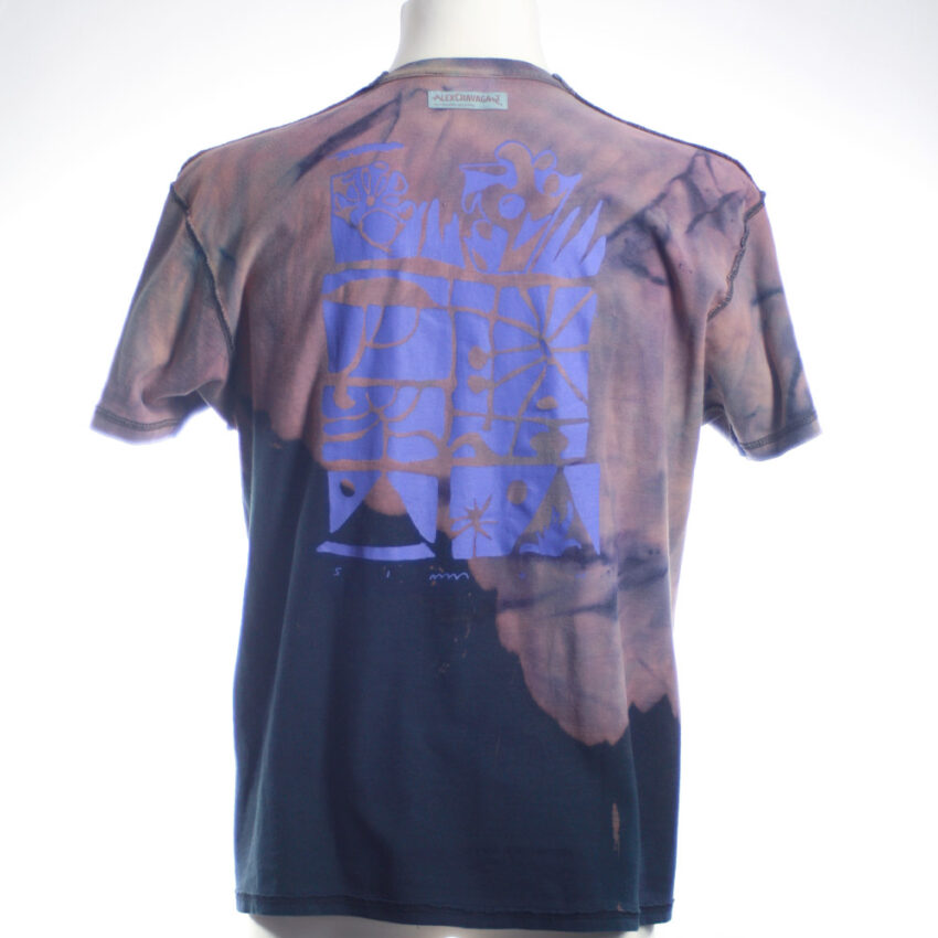Upcycling T-Shirt aus Second Hand Merchandise mit Motiv "Nimm mich mit" von Künstler und Illustrator Simon Schirmer