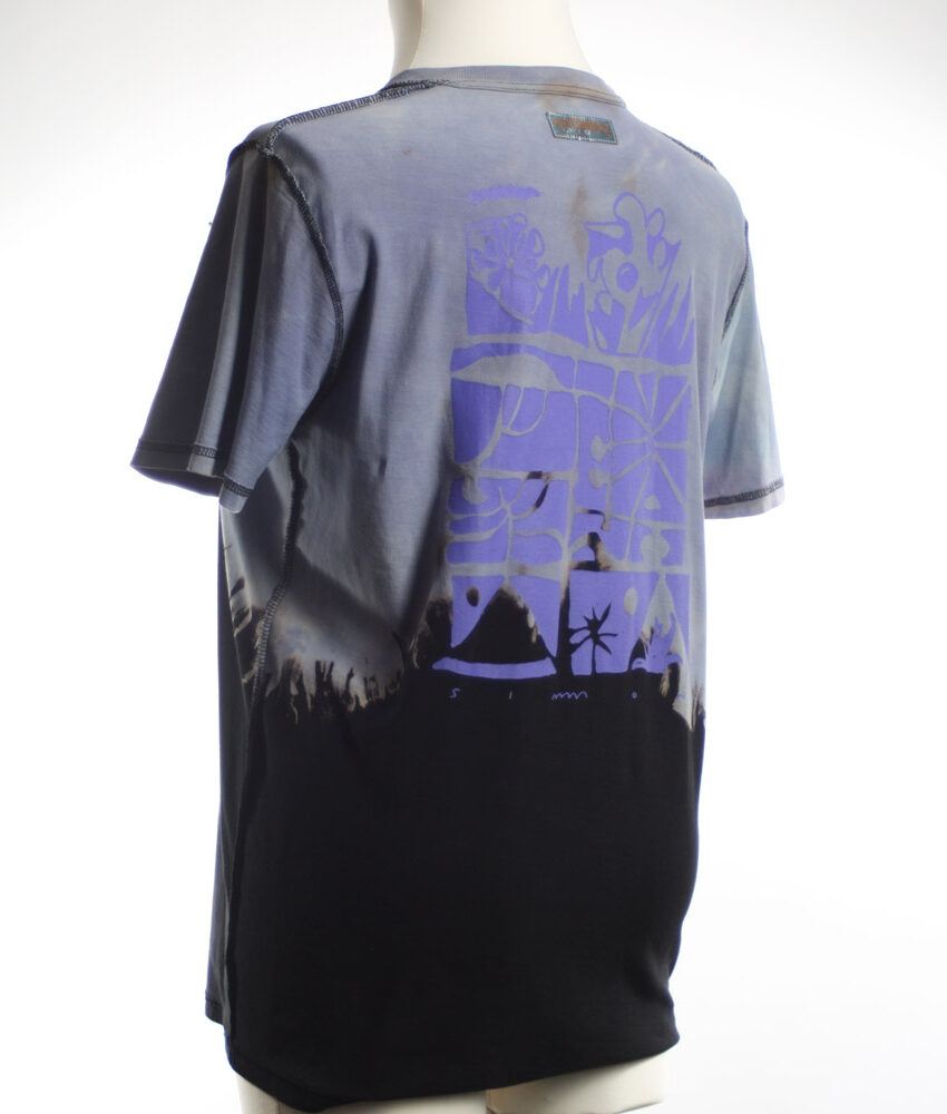 Upcycling T-Shirt aus Second Hand Merchandise mit Motiv "Nimm mich mit" von Künstler und Illustrator Simon Schirmer (Simmmon)
