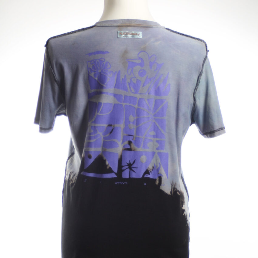 Upcycling T-Shirt aus Second Hand Merchandise mit Motiv "Nimm mich mit" von Künstler und Illustrator Simon Schirmer (Simmmon)