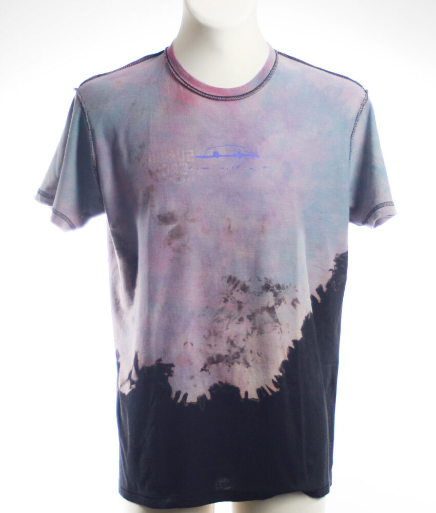 Upcycling T-Shirt aus Second Hand Merchandise mit Motiv "Nimm mich mit" von Künstler und Illustrator Simon Schirmer