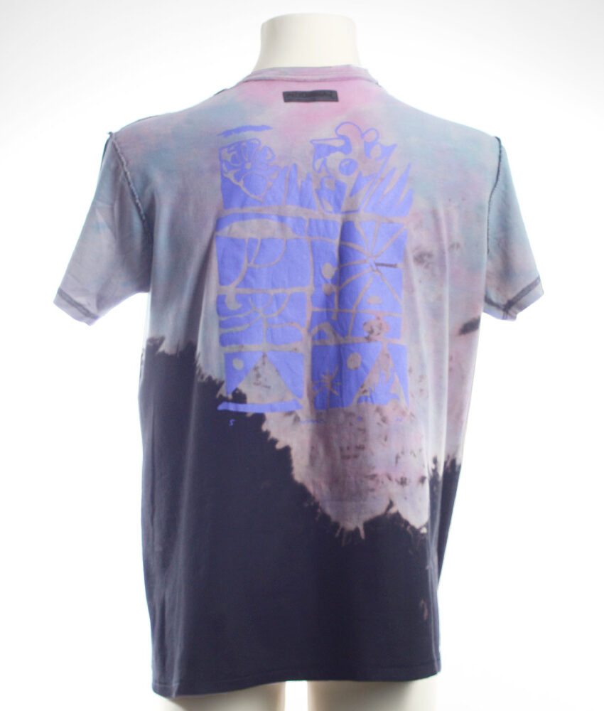 Upcycling T-Shirt aus Second Hand Merchandise mit Motiv "Nimm mich mit" von Künstler und Illustrator Simon Schirmer