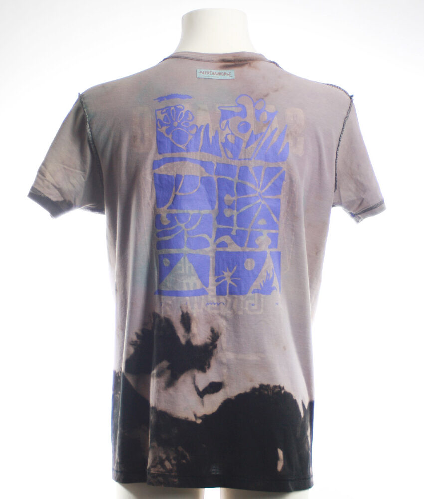 Upcycling T-Shirt aus Second Hand Merchandise mit Motiv "Nimm mich mit" von Künstler und Illustrator Simon Schirmer