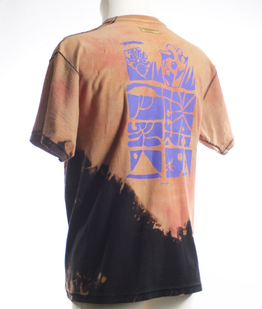Upcycling T-Shirt aus Second Hand Merchandise mit Motiv "Nimm mich mit" von Künstler und Illustrator Simon Schirmer
