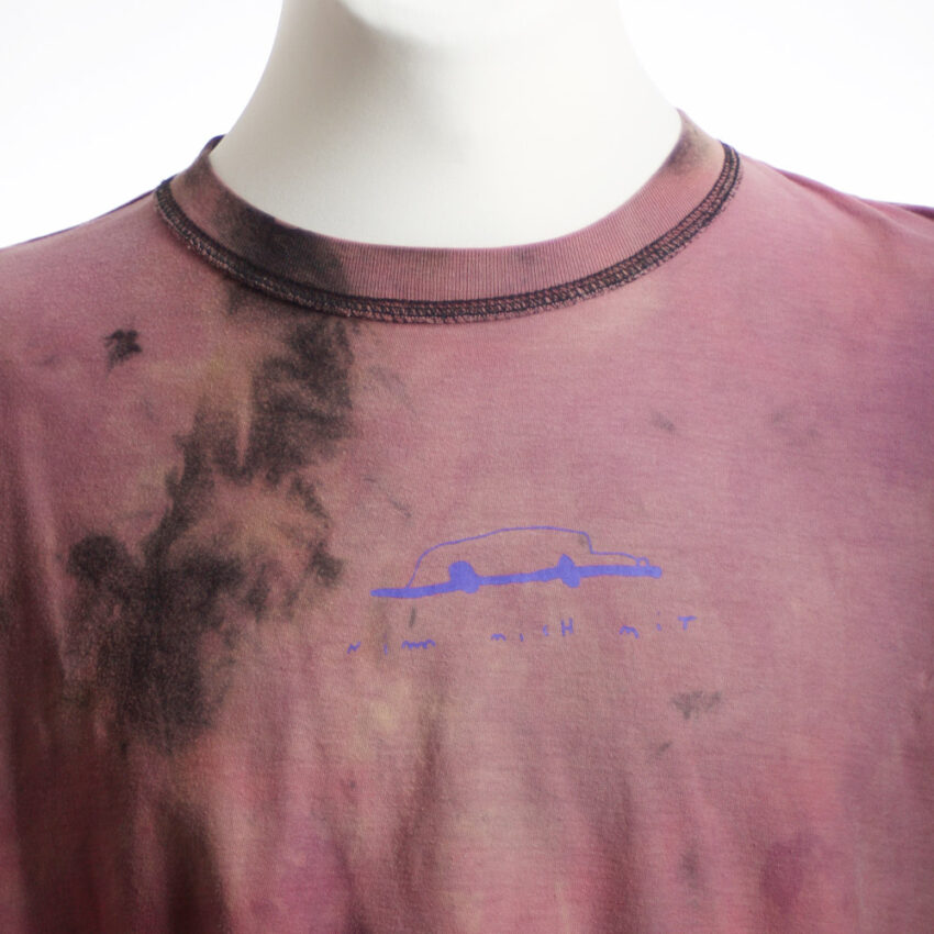 Upcycling T-Shirt aus Second Hand Merchandise mit Motiv "Nimm mich mit" von Künstler und Illustrator Simon Schirmer