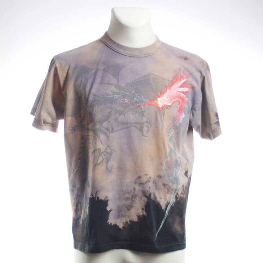 Upcycling T-Shirt aus Second Hand Merchandise mit Motiv "Nimm mich mit" von Künstler und Illustrator Simon Schirmer