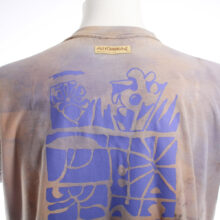 Upcycling T-Shirt aus Second Hand Merchandise mit Motiv "Nimm mich mit" von Künstler und Illustrator Simon Schirmer