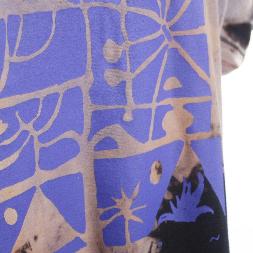 Upcycling T-Shirt aus Second Hand Merchandise mit Motiv "Nimm mich mit" von Künstler und Illustrator Simon Schirmer