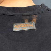 Alextravagant_T-Shirt-FEMINISMUSS_gruen_petrol_schwarz-(L)_7 Upcycling T-Shirt aus Second Hand Merchandise mit Motiv "FEMINIS MUSS!" von Grafikerin Charleen Dröse (Rocketpennie)