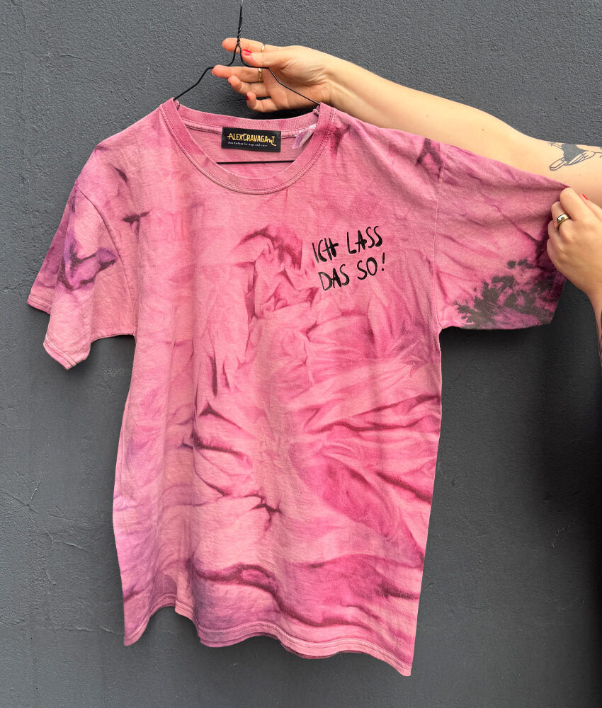 Upcycling Second Hand T-Shirt mit Motiv "Ich lass das so" von Grafikerin Charleen Dröse (Rocketpennie)
